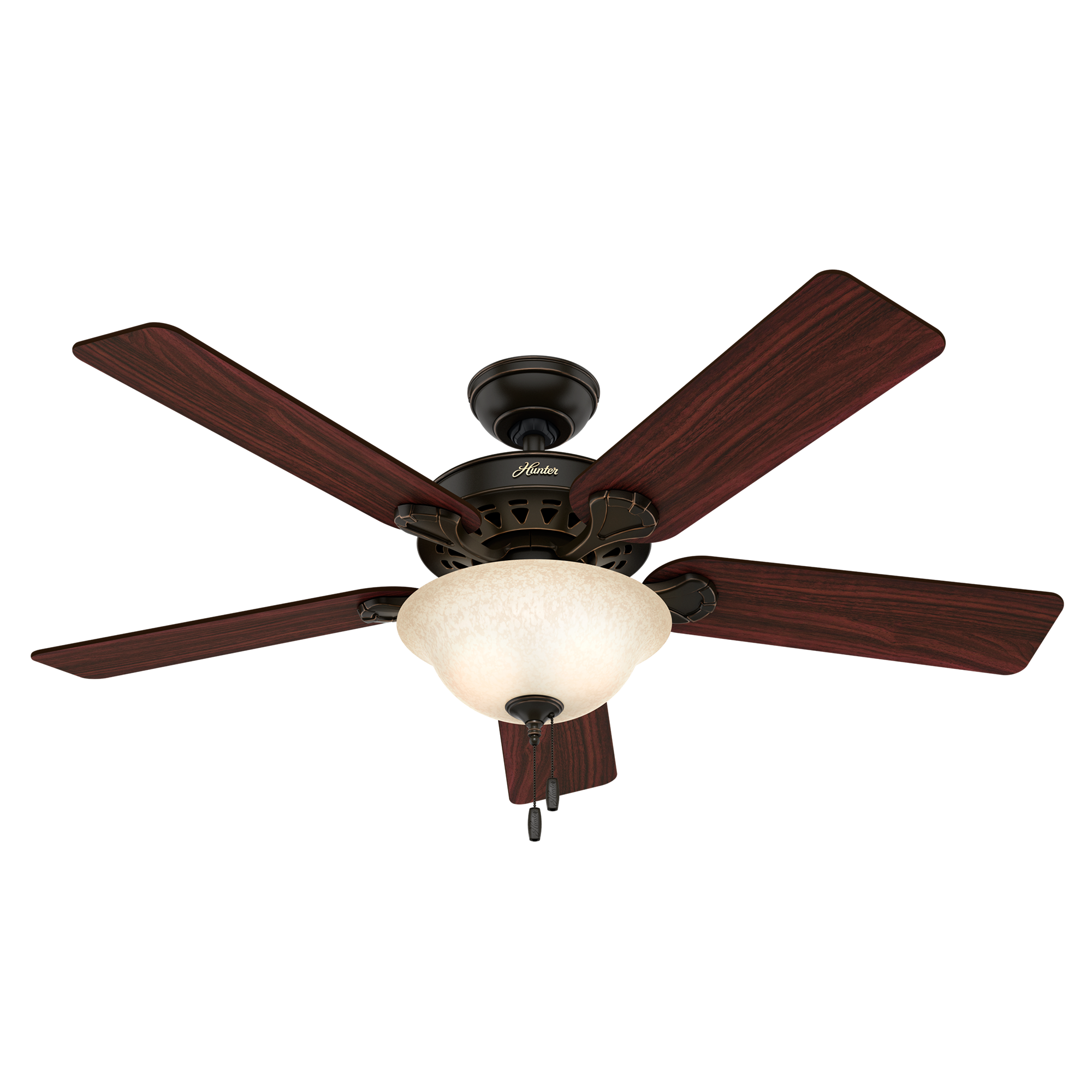 Hunter 52 inch Waldon Ceiling Fan with LED Light Kit and Pull Chain Ceiling Fan Hunter   