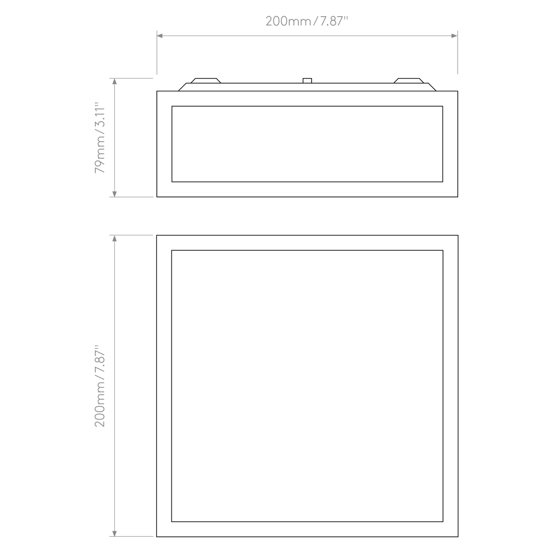 Astro Lighting Mashiko 200 Square dimension diagram