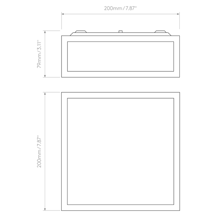 Astro Lighting Mashiko 200 Square dimension diagram