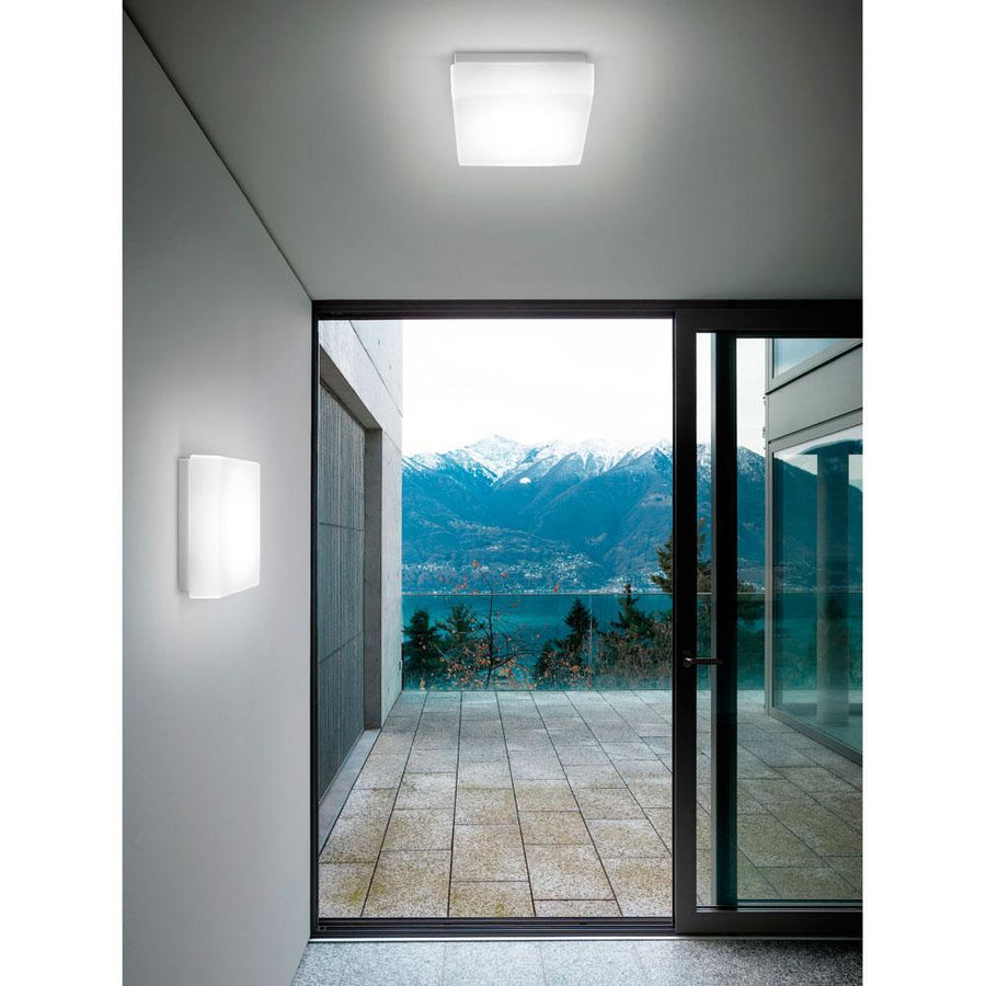 Zafferano America Caorle Wall / Ceiling Light Ceiling Flush Mounts Zafferano America Large White Integral LED