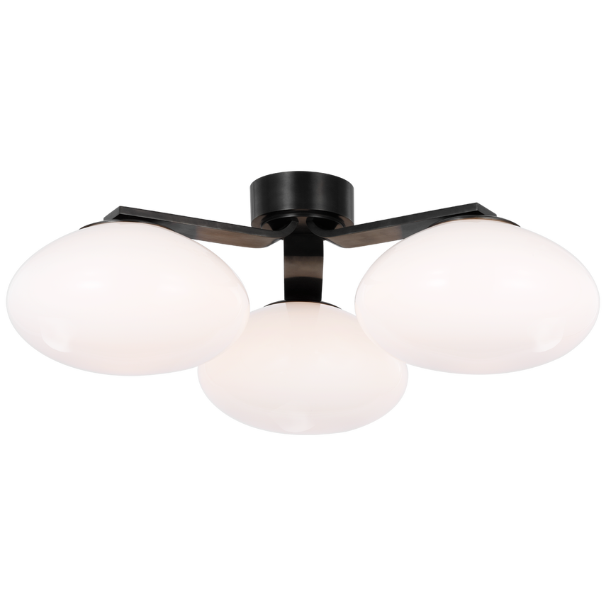 Visual Comfort & Co. Marisol XL Triple Flush Mount Ceiling Flush Mounts Visual Comfort & Co. Gun Metal  