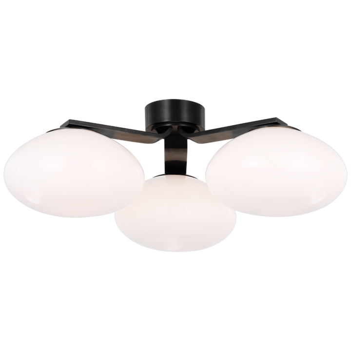 Visual Comfort & Co. Marisol XL Triple Flush Mount Ceiling Flush Mounts Visual Comfort & Co. Gun Metal  