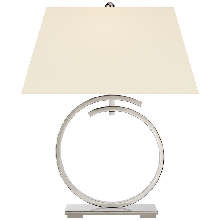 Visual Comfort & Co. Launceton Large Ring Table Lamp Table Lamps Visual Comfort & Co. Polished Nickel  