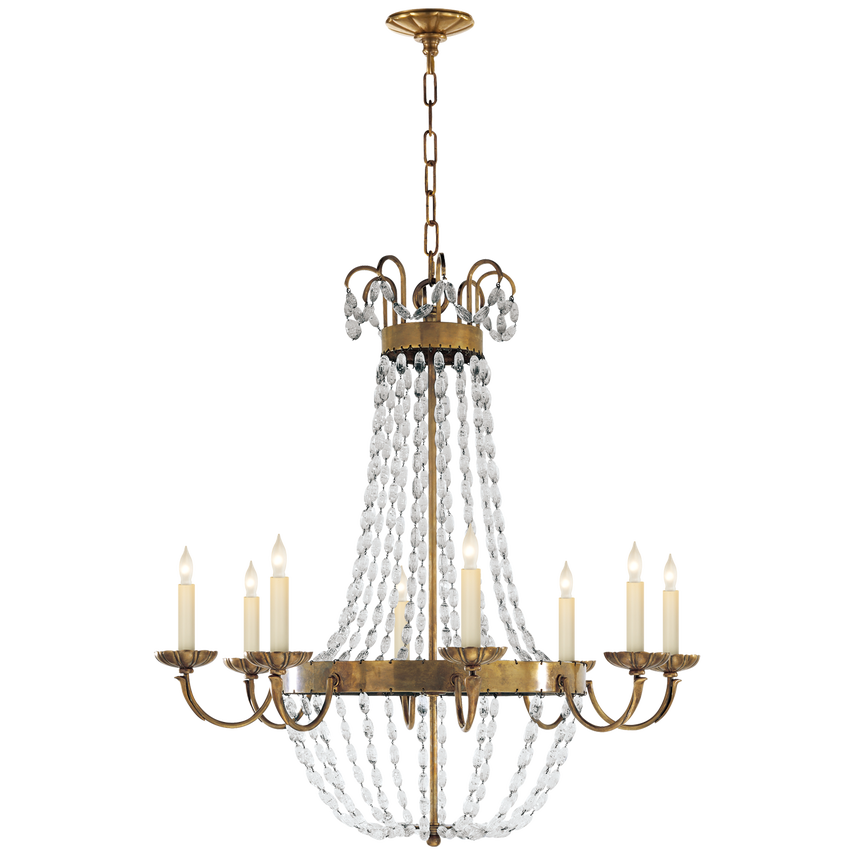 Visual Comfort & Co. Paris Flea Market Large Chandelier Chandeliers Visual Comfort & Co. Antique-Burnished Brass  