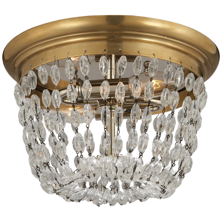 Visual Comfort & Co. Paris Flea Market Small Flush Mount Ceiling Flush Mounts Visual Comfort & Co. Antique-Burnished Brass  