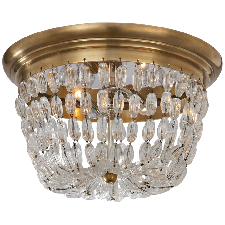 Visual Comfort & Co. Paris Flea Market Medium Flush Mount Ceiling Flush Mounts Visual Comfort & Co. Antique-Burnished Brass  