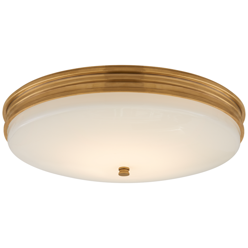 Visual Comfort & Co. Launceton Medium Flush Mount Ceiling Flush Mounts Visual Comfort & Co. Antique-Burnished Brass  