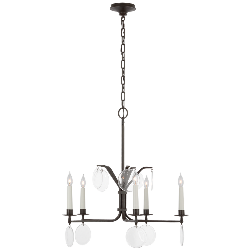 Visual Comfort & Co. Danvers Medium Chandelier Chandeliers Visual Comfort & Co. Aged Iron  