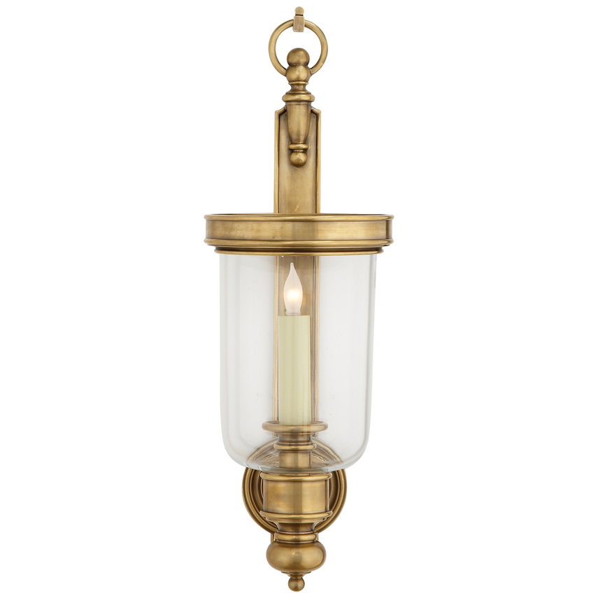 Visual Comfort & Co. Georgian Small Hurricane Wall Sconce Wall Sconces Visual Comfort & Co. Antique-Burnished Brass  