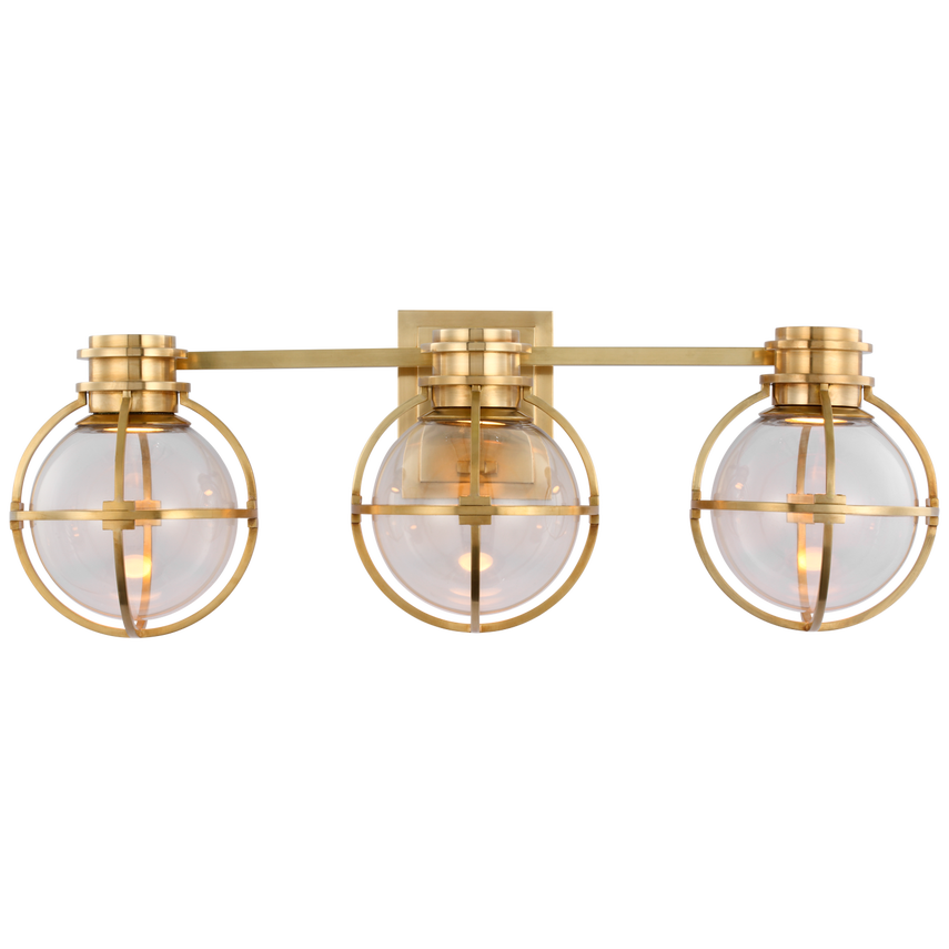 Visual Comfort & Co. Gracie Triple Sconce Wall Sconces Visual Comfort & Co. Antique-Burnished Brass  