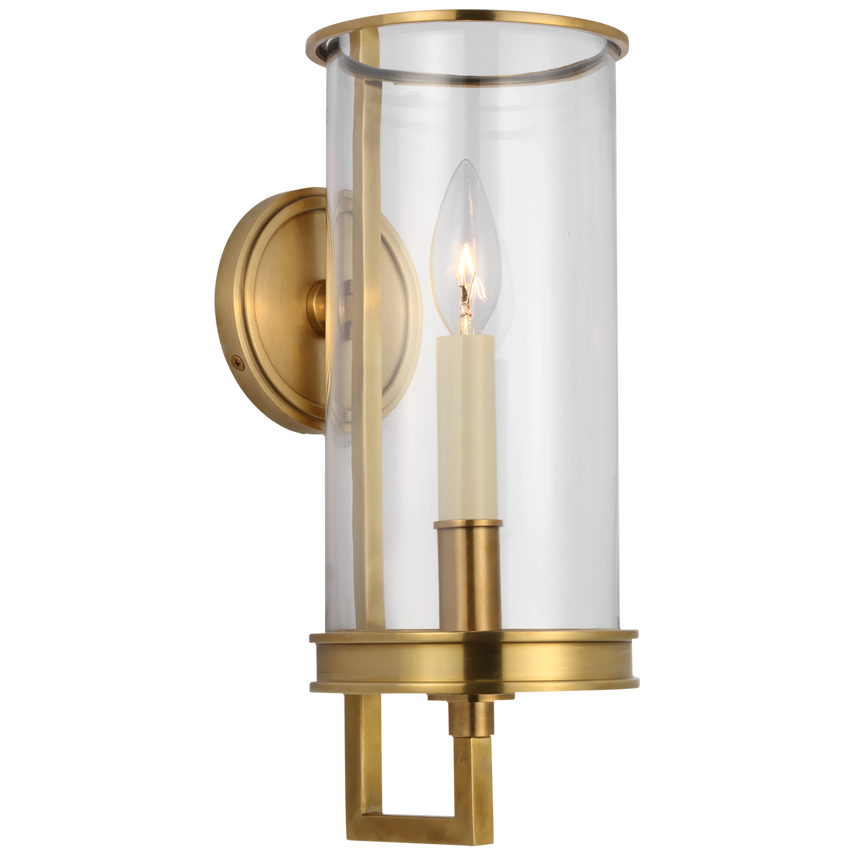 Visual Comfort & Co. Glendon Small Hurricane Sconce Wall Sconces Visual Comfort & Co. Antique-Burnished Brass  