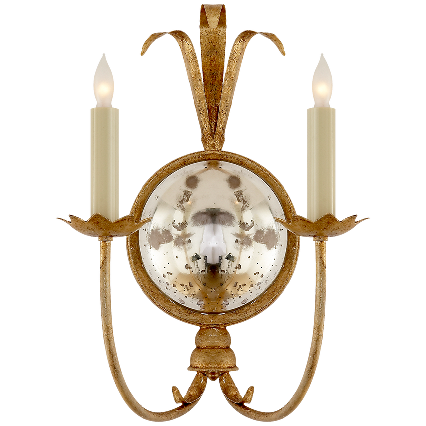 Visual Comfort & Co. Gramercy Double Sconce Wall Sconces Visual Comfort & Co. Gilded Iron  