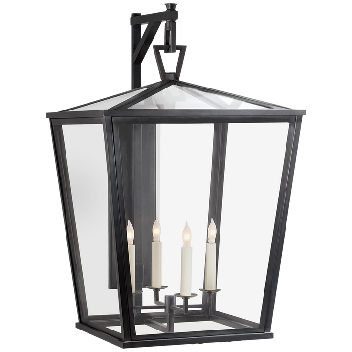 Visual Comfort & Co. Darlana Large Bracket Lantern Outdoor Flush Mounts Visual Comfort & Co. Bronze  