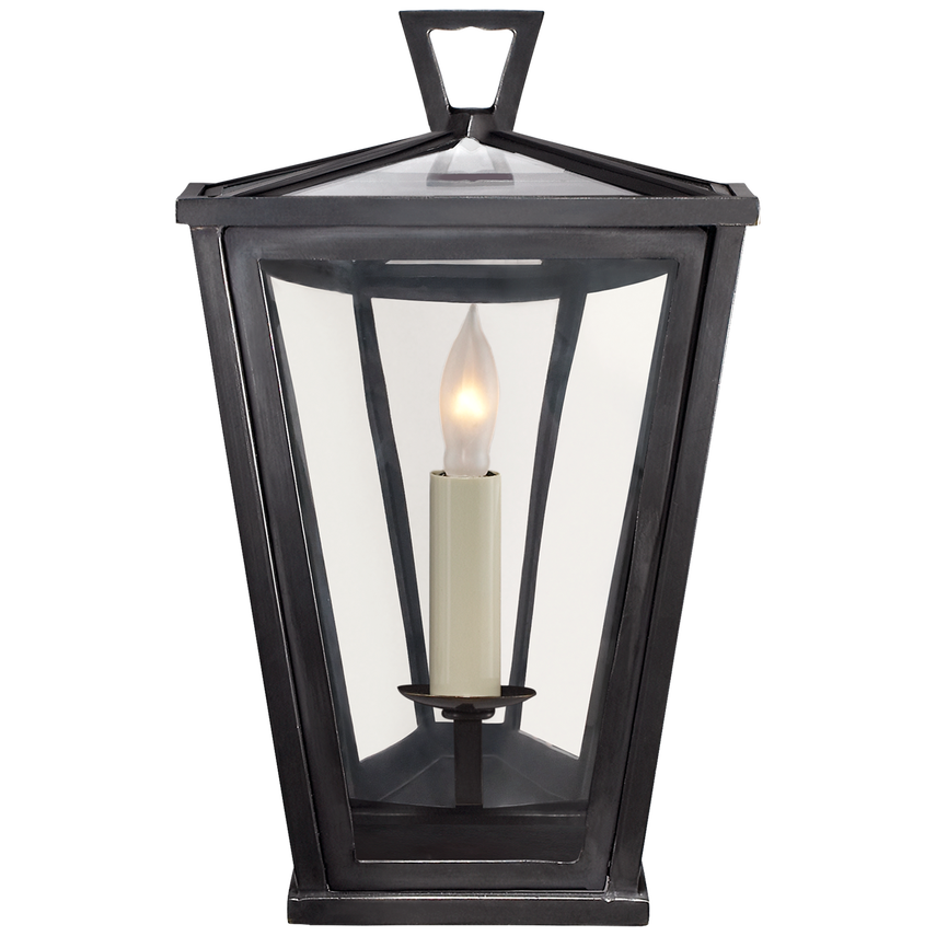 Visual Comfort & Co. Darlana Mini 3/4 Wall Lantern Outdoor Flush Mounts Visual Comfort & Co. Bronze  