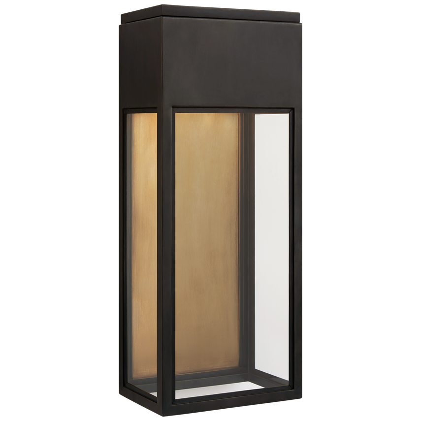 Visual Comfort & Co. Irvine Medium 3/4 Wall Lantern Outdoor Flush Mounts Visual Comfort & Co. Bronze  