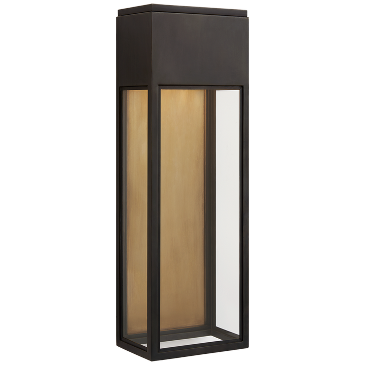 Visual Comfort & Co. Irvine Large 3/4 Wall Lantern Outdoor Flush Mounts Visual Comfort & Co. Bronze  