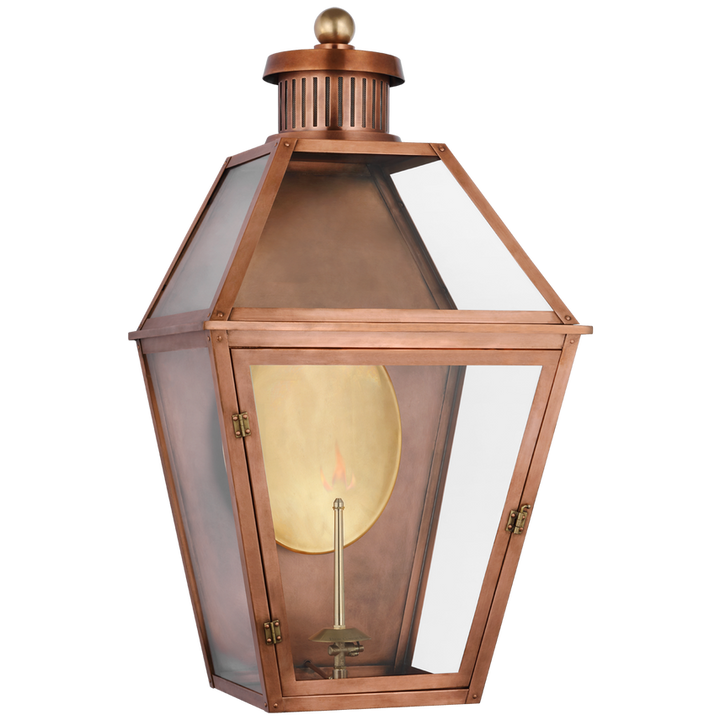 Visual Comfort & Co. Stratford Large 3/4 Gas Wall Lantern Outdoor Flush Mounts Visual Comfort & Co. Soft Copper  