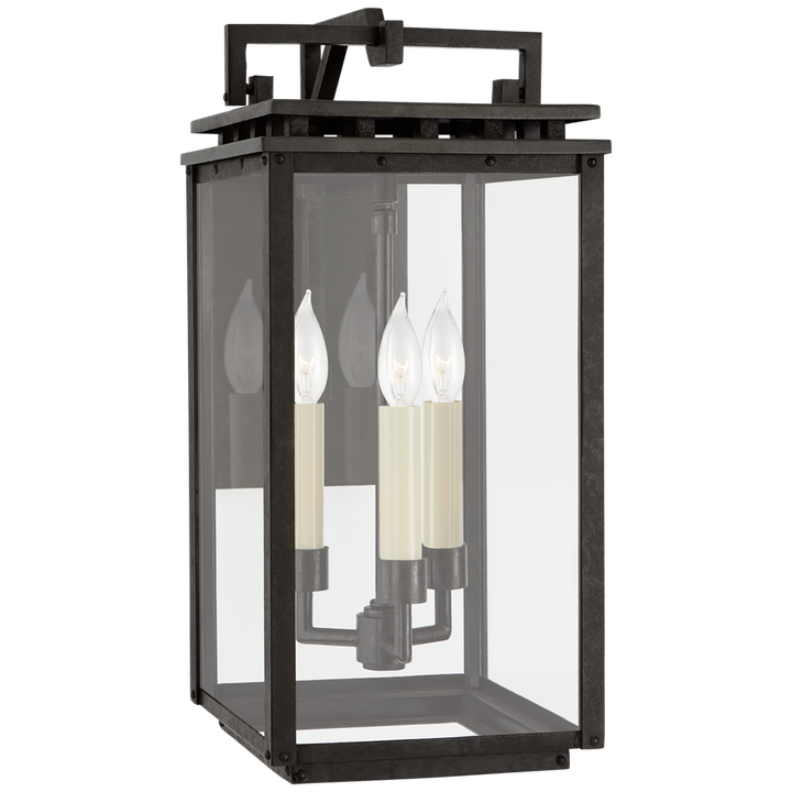 Visual Comfort & Co. Cheshire Small Bracketed Wall Lantern Outdoor Flush Mounts Visual Comfort & Co. Aged Iron  