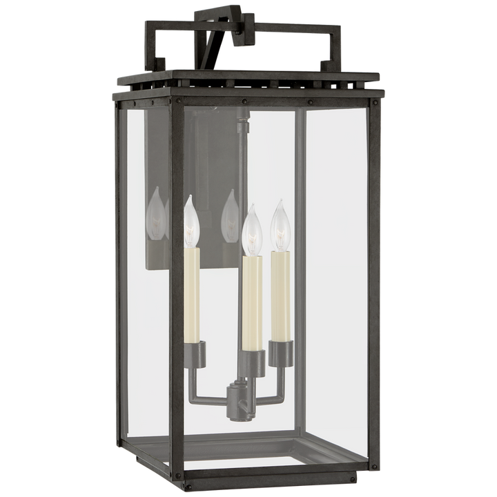 Visual Comfort & Co. Cheshire Medium Bracketed Wall Lantern Outdoor Flush Mounts Visual Comfort & Co. Aged Iron  