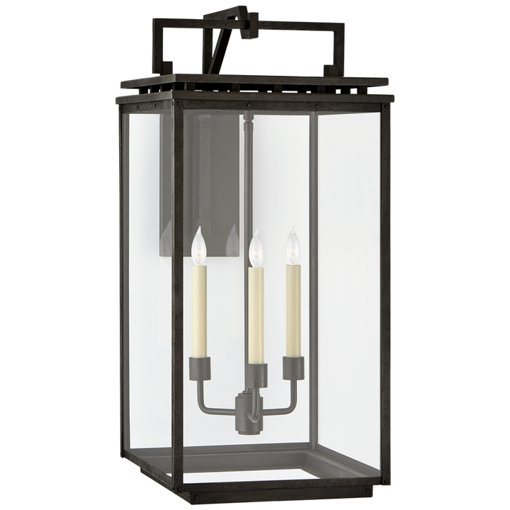 Visual Comfort & Co. Cheshire Large Bracketed Wall Lantern Outdoor Flush Mounts Visual Comfort & Co. Aged Iron  