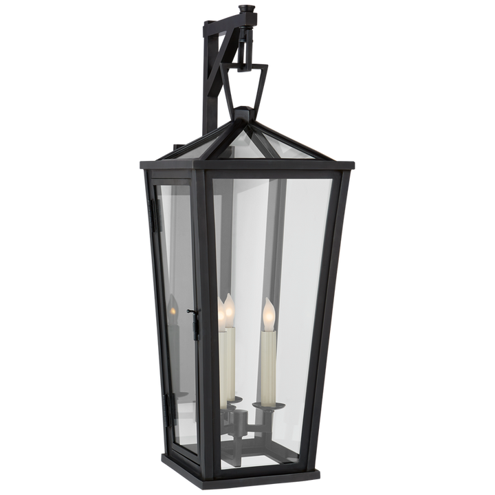 Visual Comfort & Co. Darlana Medium Tall Bracketed Wall Lantern Outdoor Flush Mounts Visual Comfort & Co. Bronze  