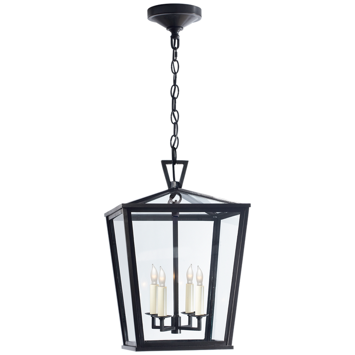 Visual Comfort & Co. Darlana Small Hanging Lantern Outdoor Hanging Lights Visual Comfort & Co. Bronze  