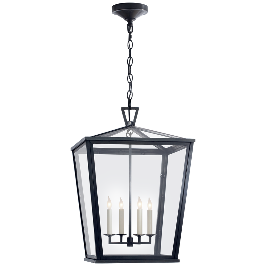 Visual Comfort & Co. Darlana Medium Hanging Lantern Outdoor Hanging Lights Visual Comfort & Co. Bronze  