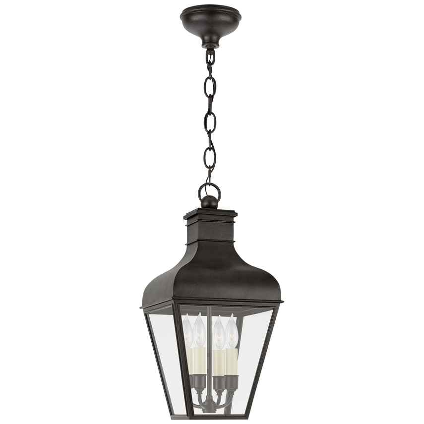 Visual Comfort & Co. Fremont Medium Hanging Lantern Outdoor Flush Mounts Visual Comfort & Co. French Rust  