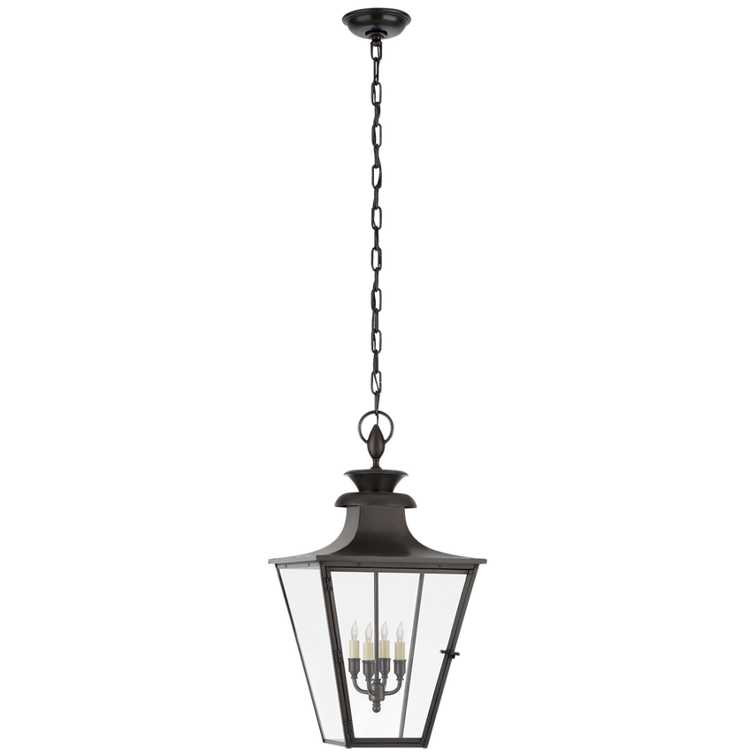 Visual Comfort & Co. Albermarle Medium Hanging Lantern Outdoor Flush Mounts Visual Comfort & Co. Blackened Copper  