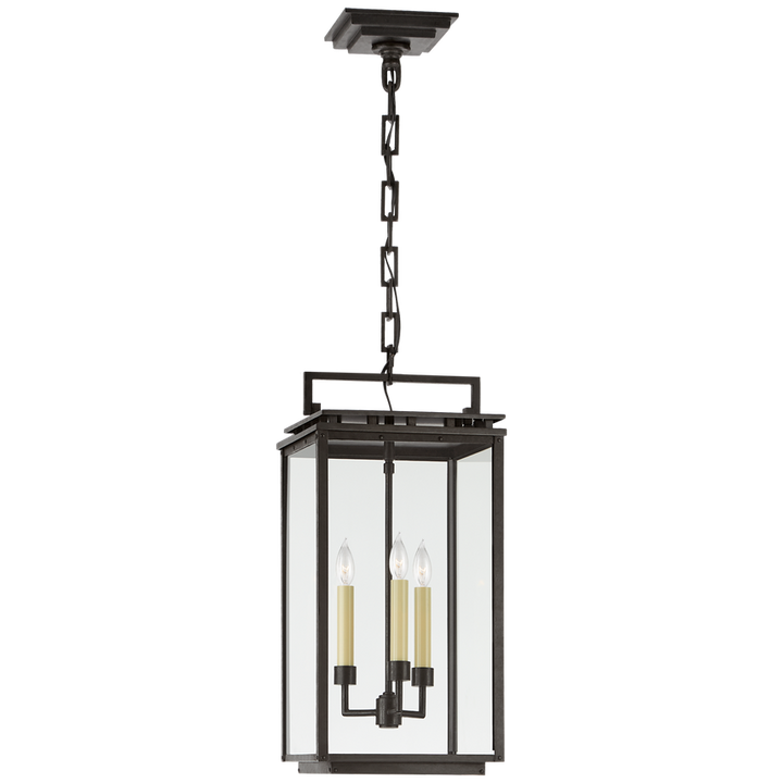 Visual Comfort & Co. Cheshire Medium Hanging Lantern Outdoor Flush Mounts Visual Comfort & Co. Aged Iron  