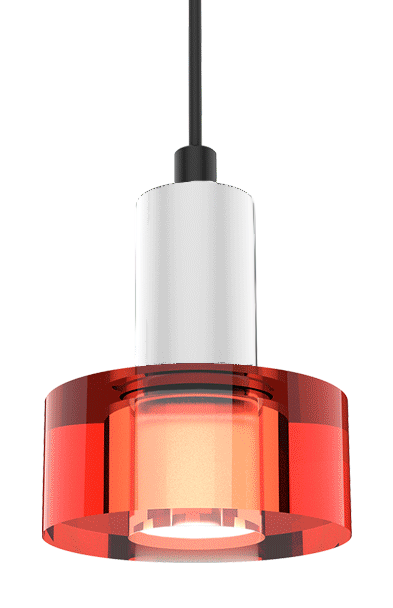 Blackjack Lighting Color Gel Light Guide Pendant Pendants Blackjack Lighting 3" White Red