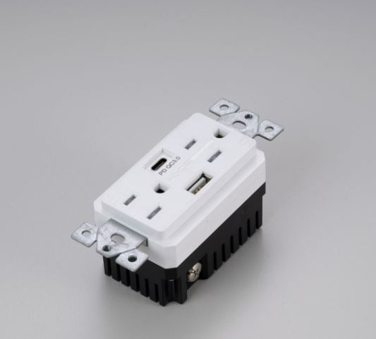 Buster + Punch DUPLEX OUTLET MODULE + 2 USB - A + C Outlets Buster + Punch White  