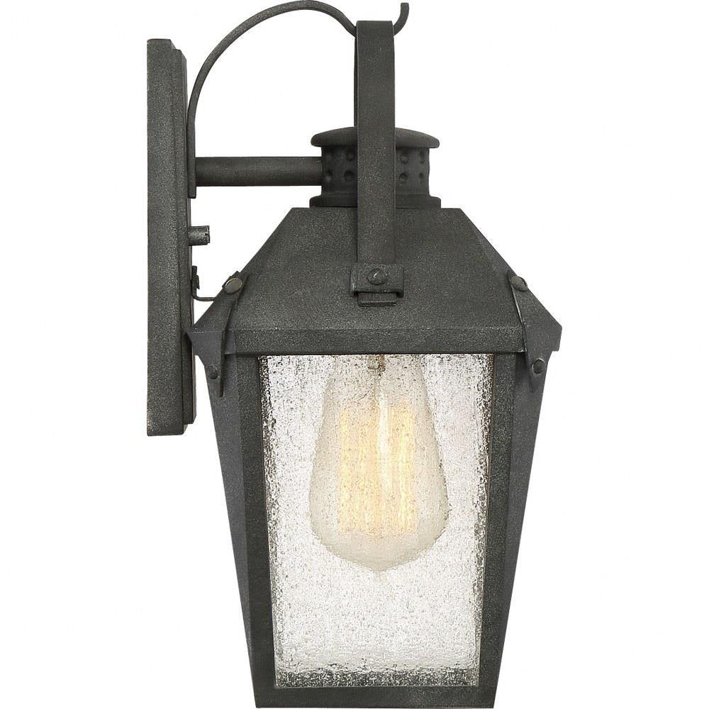 Quoizel Carriage Outdoor Lantern in Mottled Black - Model CRG8406MB