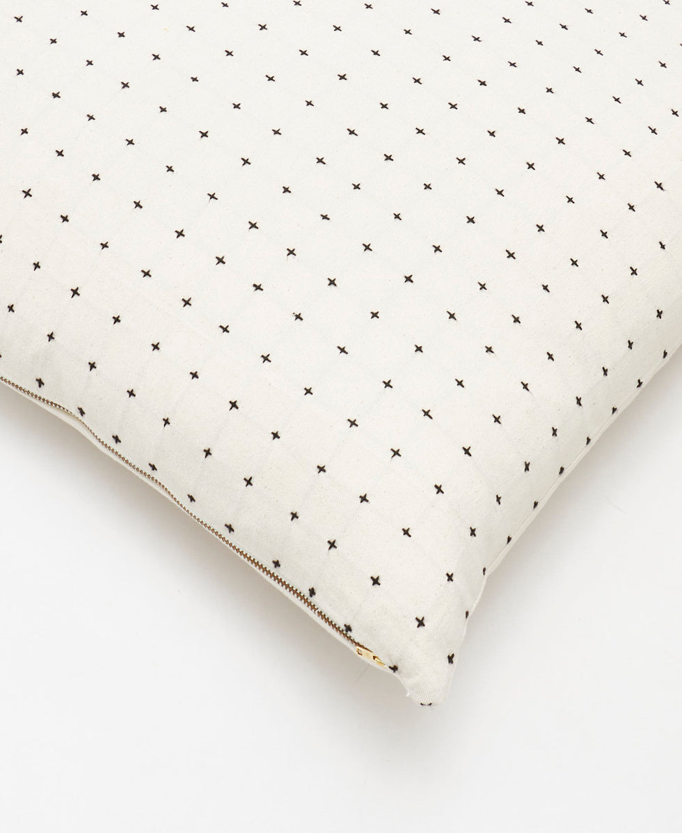 Anchal Cross-Stitch Throw Pillow Cover