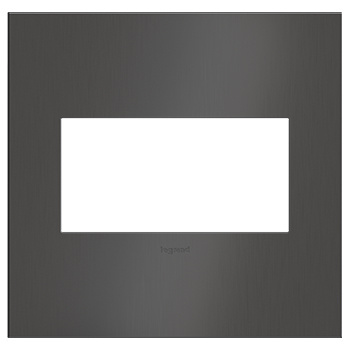 Legrand adorne Brushed Black Nickel 2-Gang wall plate