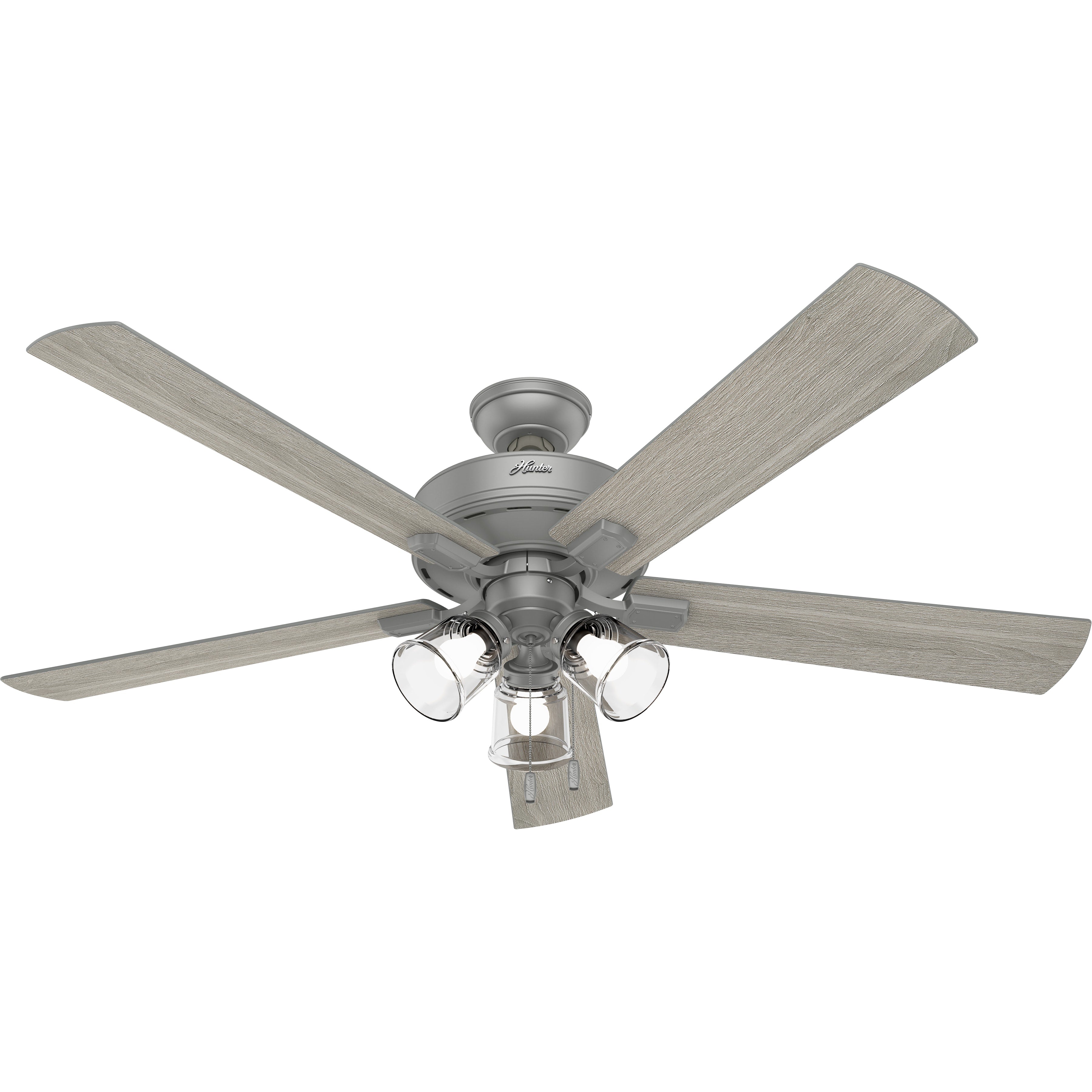 Hunter 60 inch Crestfield Ceiling Fan with LED Light Kit and Pull Chain Ceiling Fan Hunter   