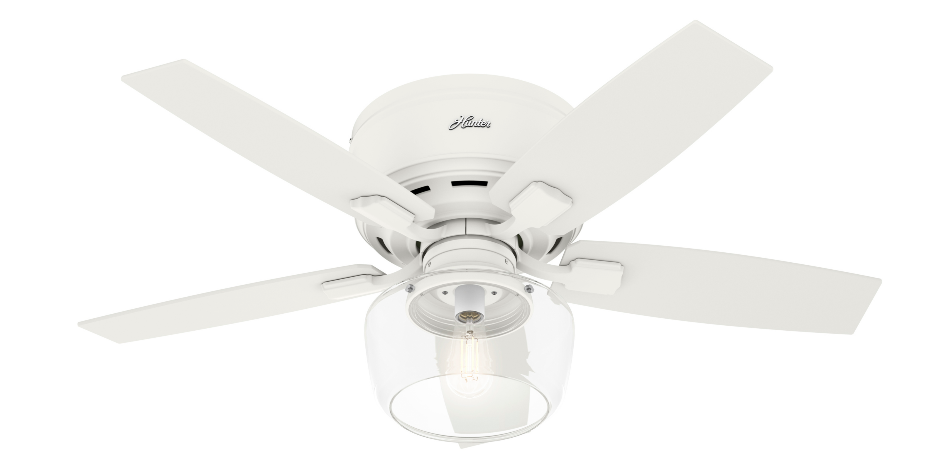 Hunter 44 inch Bennett Low Profile Ceiling Fan with LED Light Kit and Handheld Remote Ceiling Fan Hunter   
