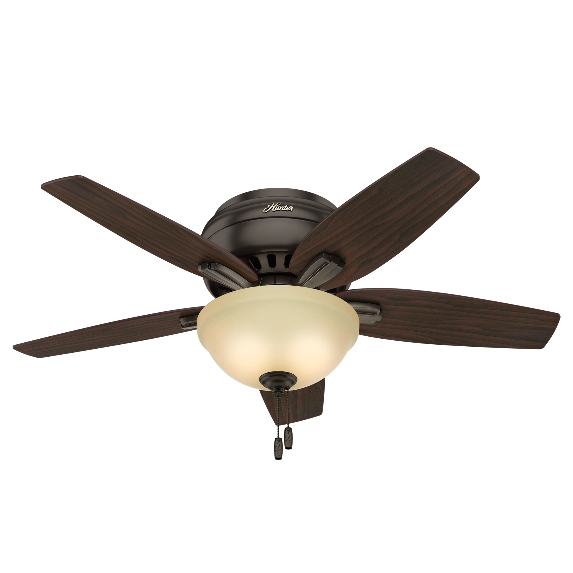 Hunter 42 inch Newsome Low Profile Ceiling Fan with LED Light Kit and Pull Chain