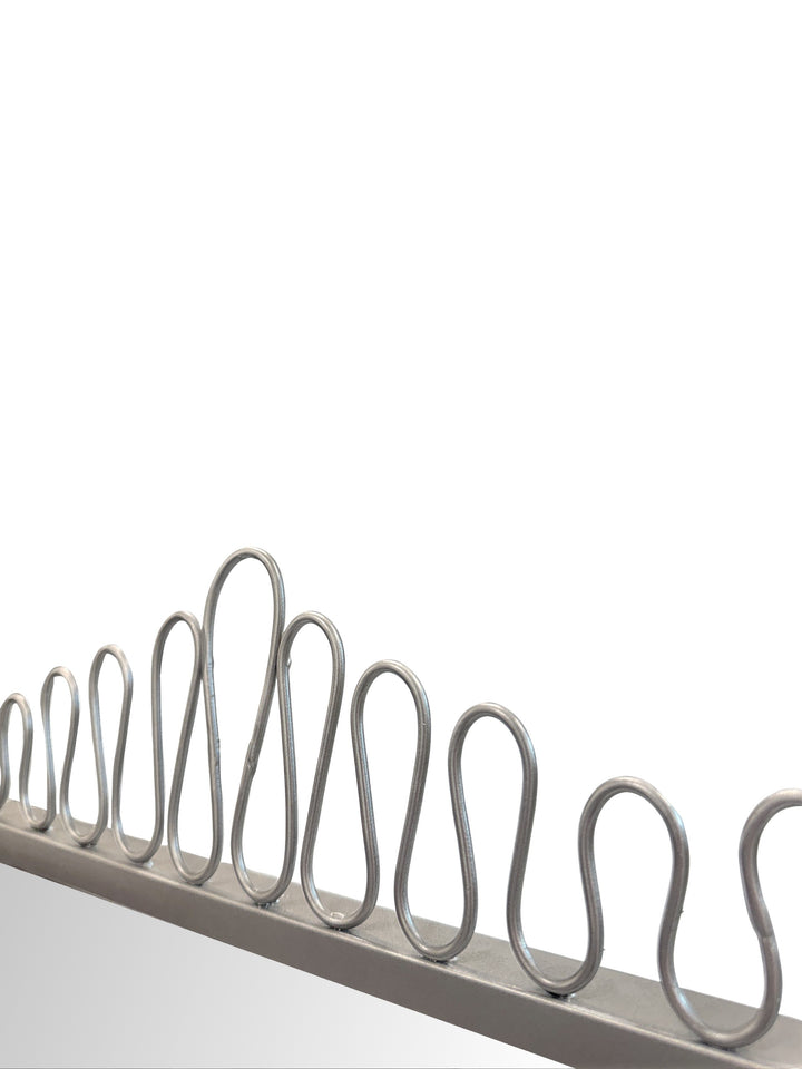 Howard Elliott Squiggle Rectangle Champagne Silver Mirror