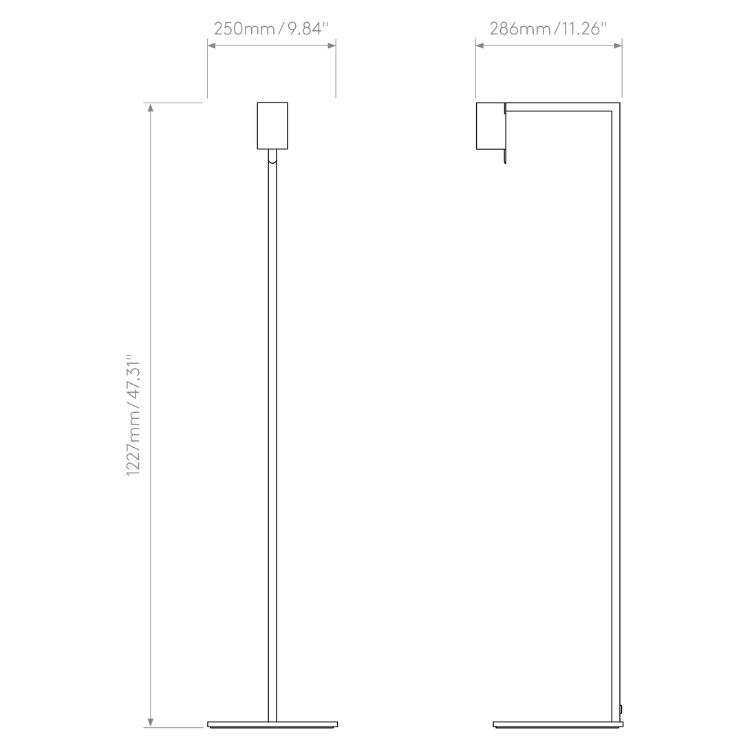 Astro Lighting Ascoli Floor dimension diagram