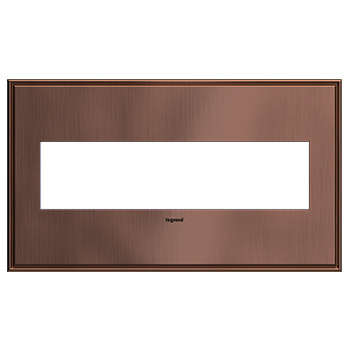 Legrand adorne Matte Antique Copper 4-Gang wall plate
