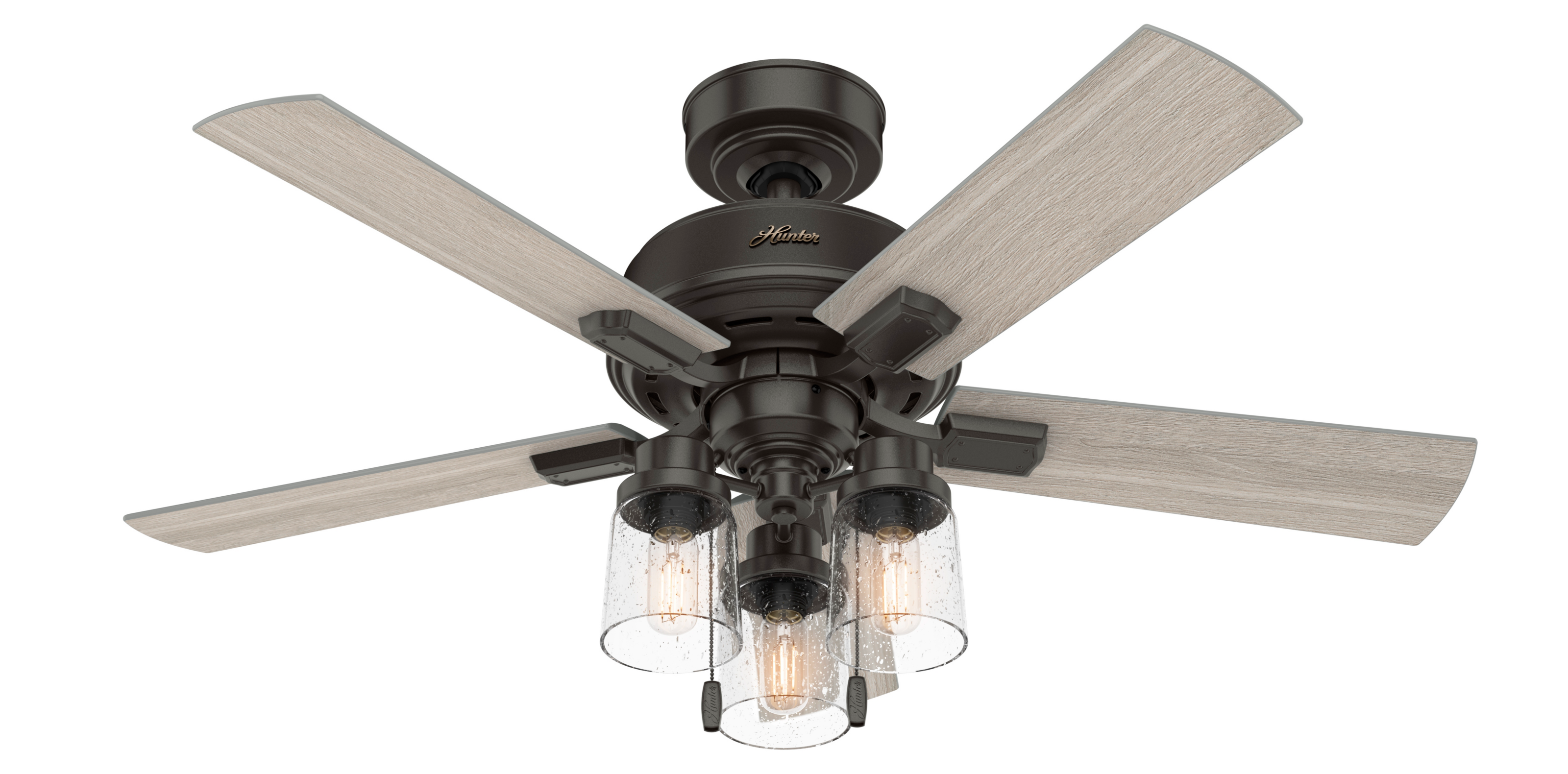 Hunter 44 inch Hartland Ceiling Fan with LED Light Kit and Pull Chain