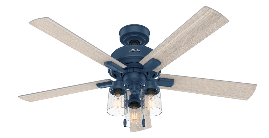 Hunter 52 inch Hartland Ceiling Fan with LED Light Kit and Pull Chain Indoor Ceiling Fans Hunter   