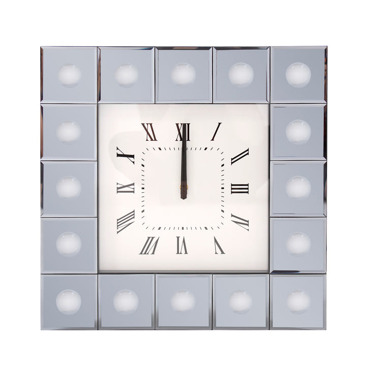 Howard Elliott Grigio Mirrored Wall Clock
