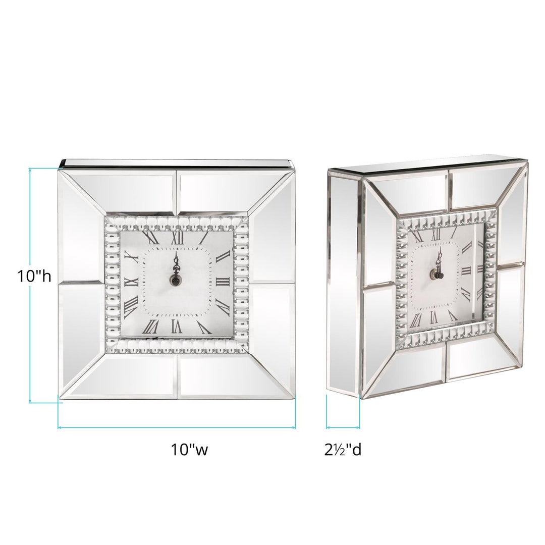 Howard Elliott Mirrored Table Clock
