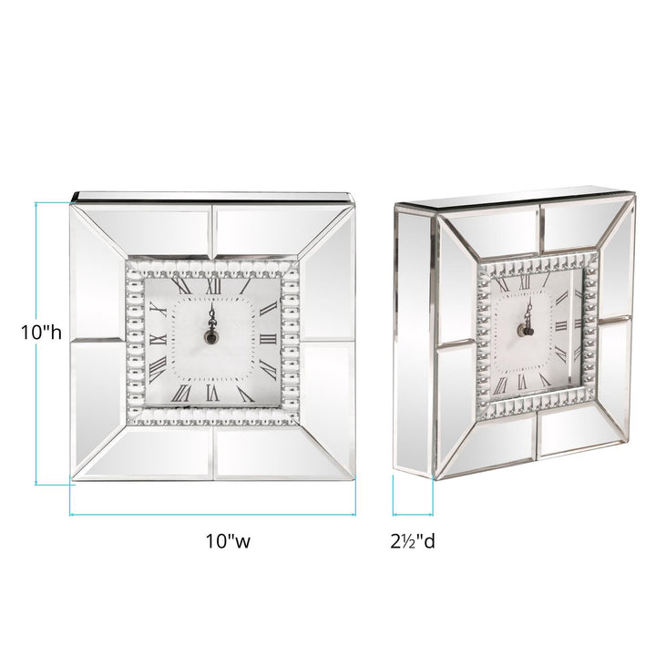 Howard Elliott Mirrored Table Clock