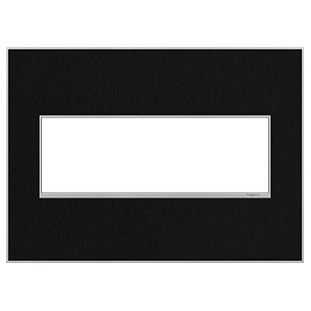 Legrand adorne Black Stainless 3-Gang wall plate