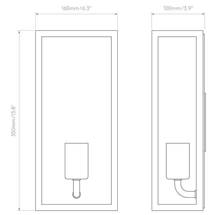 Astro Lighting Messina dimension diagram