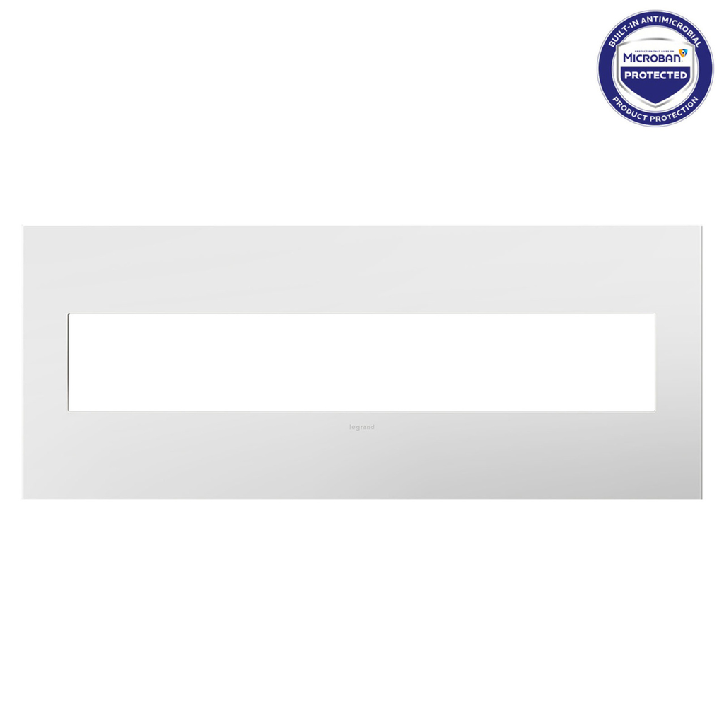 Legrand adorne Gloss White 6-Gang wall plate