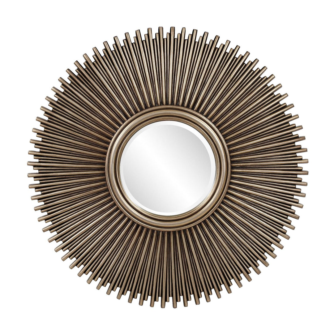 Howard Elliott Midsized Singapore Mirror in Silver Leaf